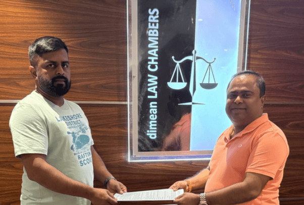 Business agreement signing at dimean Law Chambers